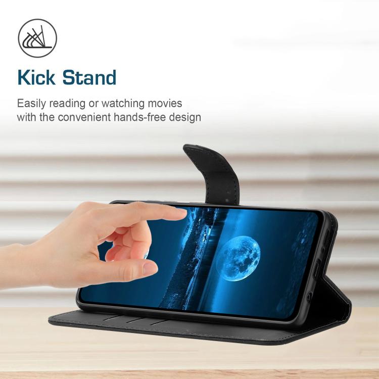 Funda de Cuero con Relieve y Costuras para Teléfono Infinix Hot 50 5G (Negra)