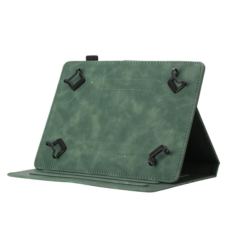 Funda para Tableta Inteligente de Cuero con Relieve de Panal 7 Pulgadas (Verde)