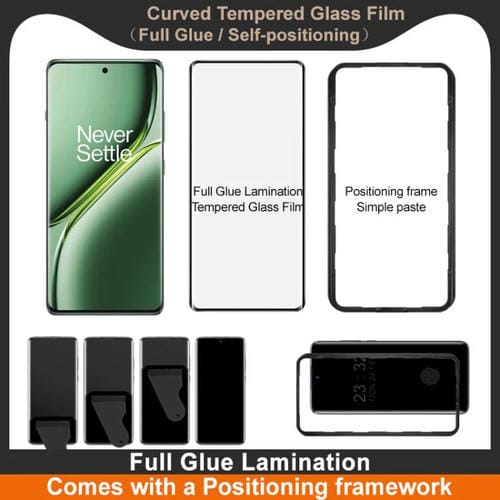 Película Vidrio Templado Curvo 3D Imak para OnePlus Ace 3/12R con Pegamento Completo