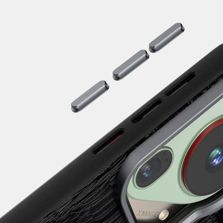 Funda de Piel Auténtica Magsafe con Micrograbado 6D para Huawei Pura 70 Ultra Beest (Azul)