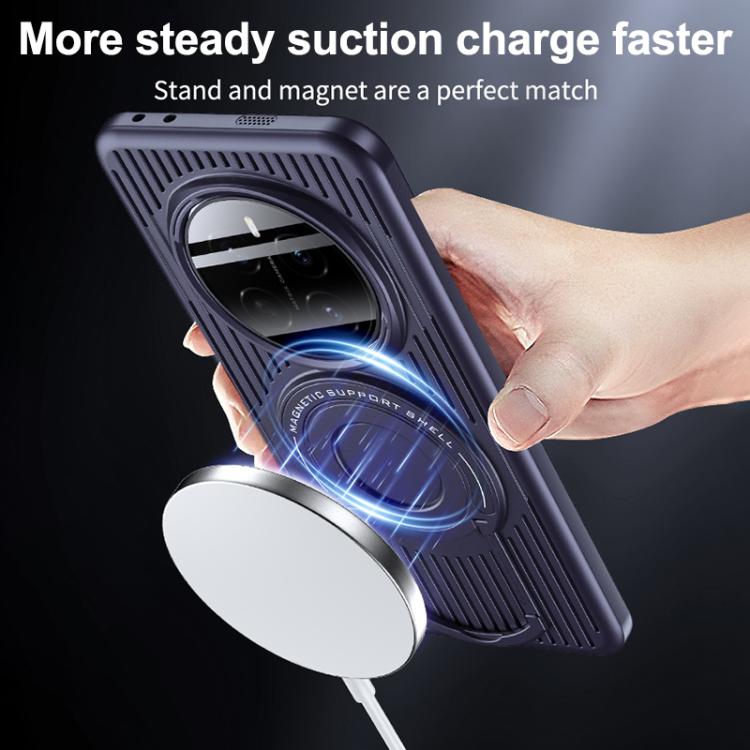 Funda para Teléfono Honor Magic7 Pro con Anillo Magnético Magsafe y Refrigeración (Negra)