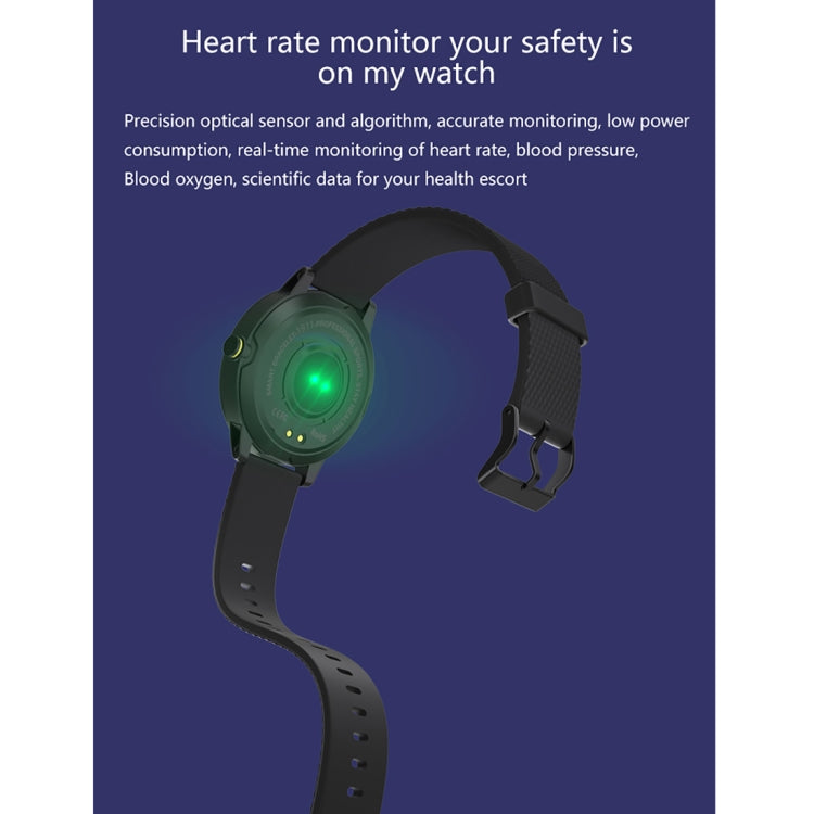 Reloj Inteligente S18 1.3 Pulgadas TFT Pantalla IP67 Monitor Sueño Frecuencia Cardíaca Presión Arterial (Negro Rojo)