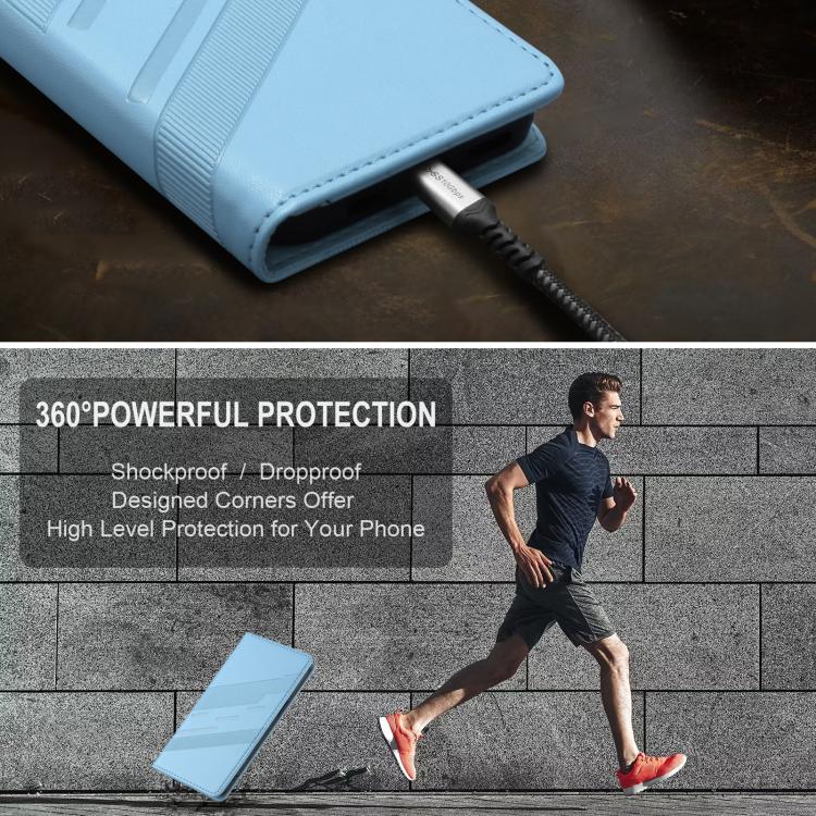 Funda de cuero retro con relieve global para Redmi Turbo 4 Pro (azul claro)