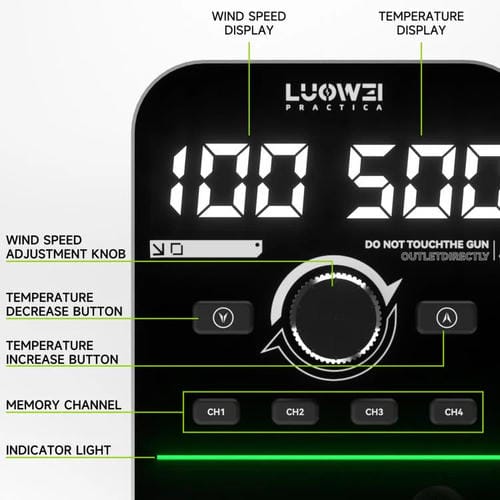 Entlöten und Nacharbeiten BGA Station Luowei HG-01 mit intelligenter digitaler Heißluftpistole 800 W (US-Stecker)