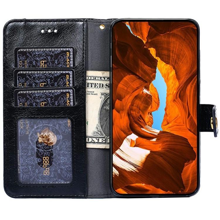 Funda de cuero con cremallera para Samsung Galaxy A36 5G (negra)