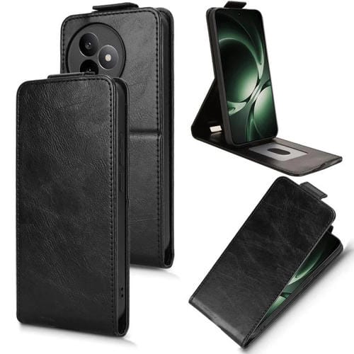Funda magnética vertical de cuero con hebilla para Redmi K80 (negro)