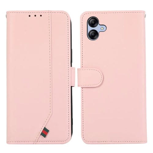 Funda de cuero ABEEL con textura delicada y RFID para Samsung Galaxy A07 5G (rosa)