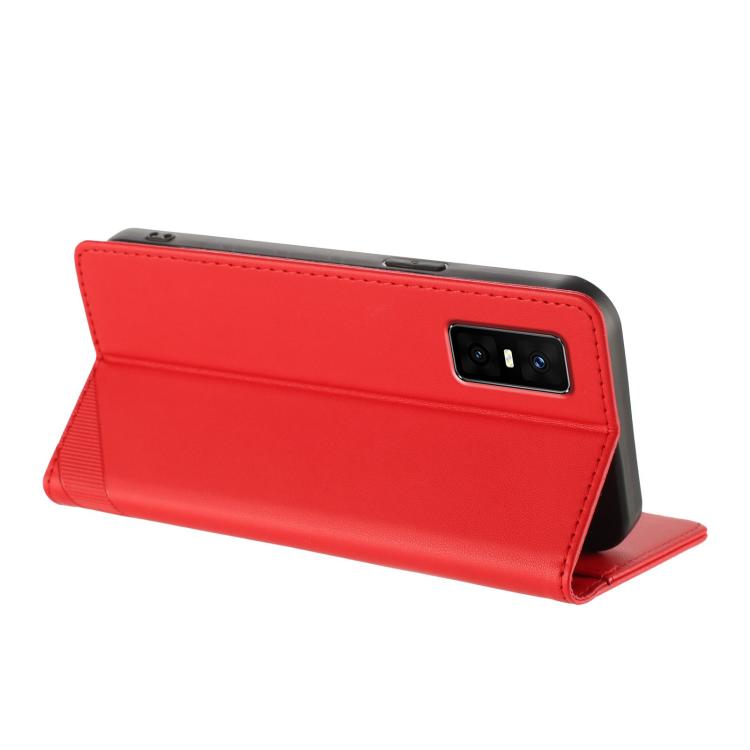 Funda de cuero retro con relieve para Infinix GT 30 Pro (rojo)