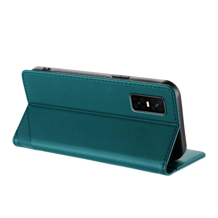 Funda de cuero retro con relieve para Infinix GT 30 Pro (verde oscuro)