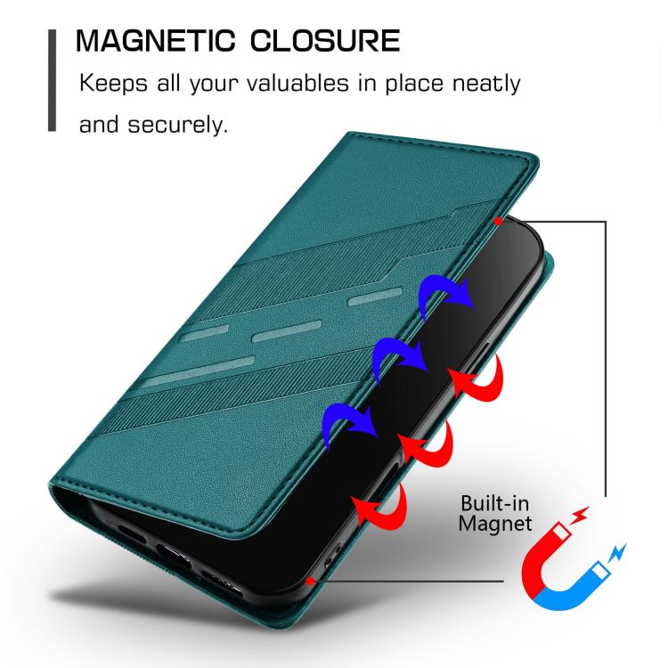 Funda de cuero retro con relieve para Infinix GT 30 Pro (verde oscuro)