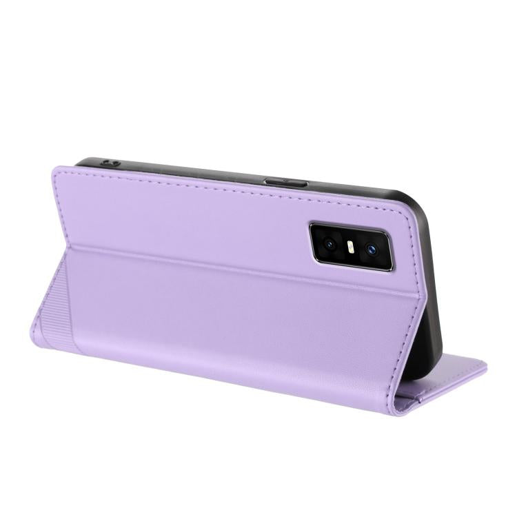 Funda de cuero retro con relieve para Infinix GT 30 Pro (morado claro)
