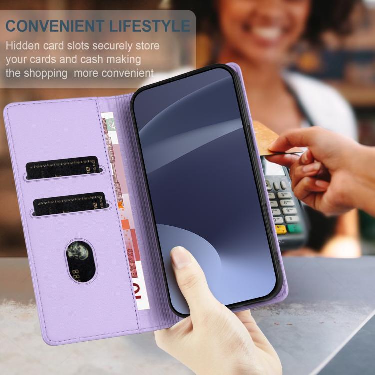 Funda de cuero retro con relieve para Infinix Note 50 Pro+ 5G (morado claro)