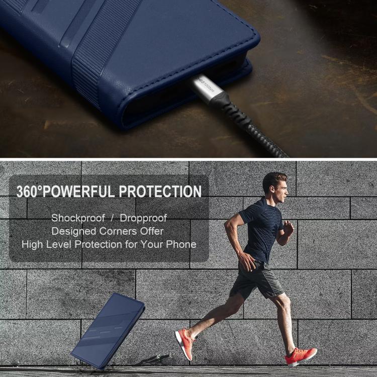Funda de cuero retro con relieve para Infinix Note 50 Pro 4G (azul oscuro)