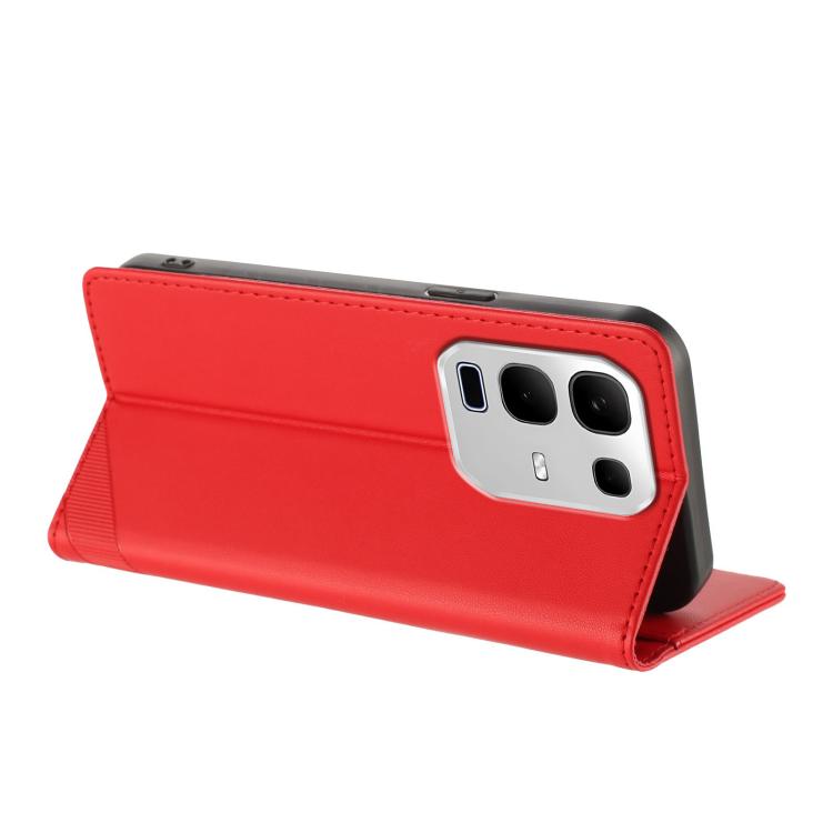 Funda de cuero retro con relieve para Infinix Note 50s 5G (rojo)