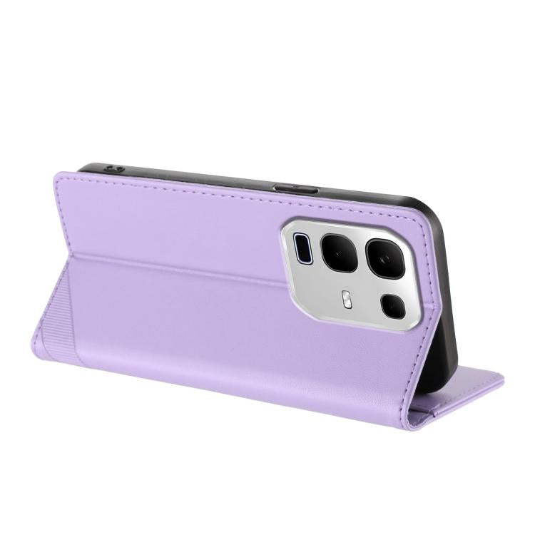 Funda de cuero retro con relieve para Infinix Note 50x 5G (morado claro)
