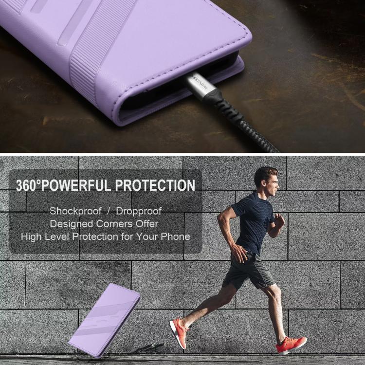 Funda de cuero retro con relieve para Infinix Note 50x 5G (morado claro)