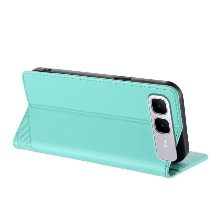 Funda de cuero retro con relieve para Infinix Smart 10 Plus 4G (verde menta)