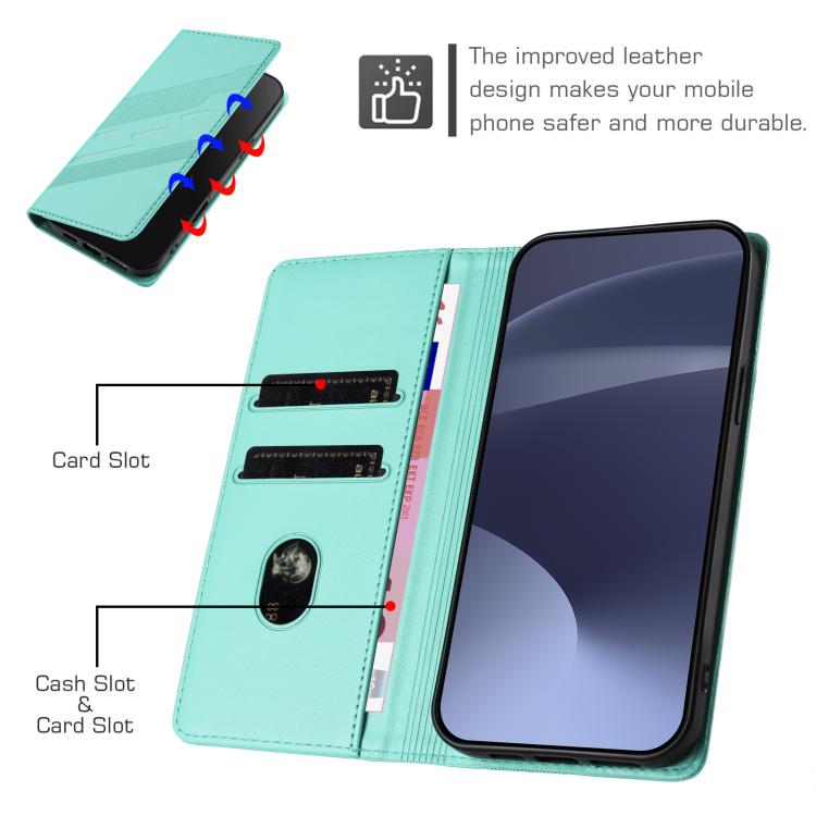 Funda de cuero retro con relieve para Infinix Smart 10 Plus 4G (verde menta)