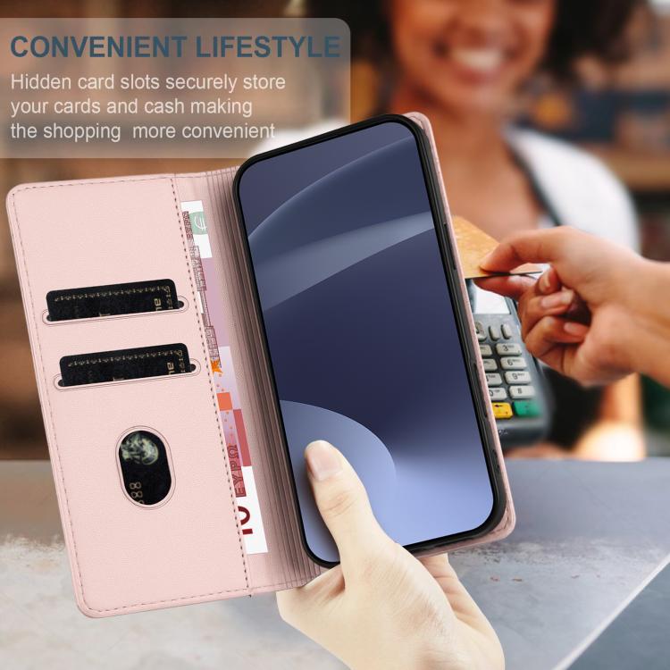 Funda de cuero retro con relieve para Infinix Smart 10 Plus 4G (rosa)