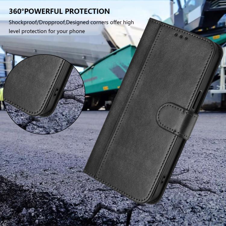 Funda de cuero retro con hebilla de empalme para Xiaomi Civi 5 Pro 5G (negra)