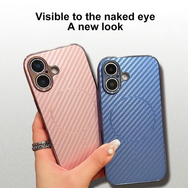Funda de fibra de carbono con recubrimiento MagSafe para iPhone 16e (dorada)
