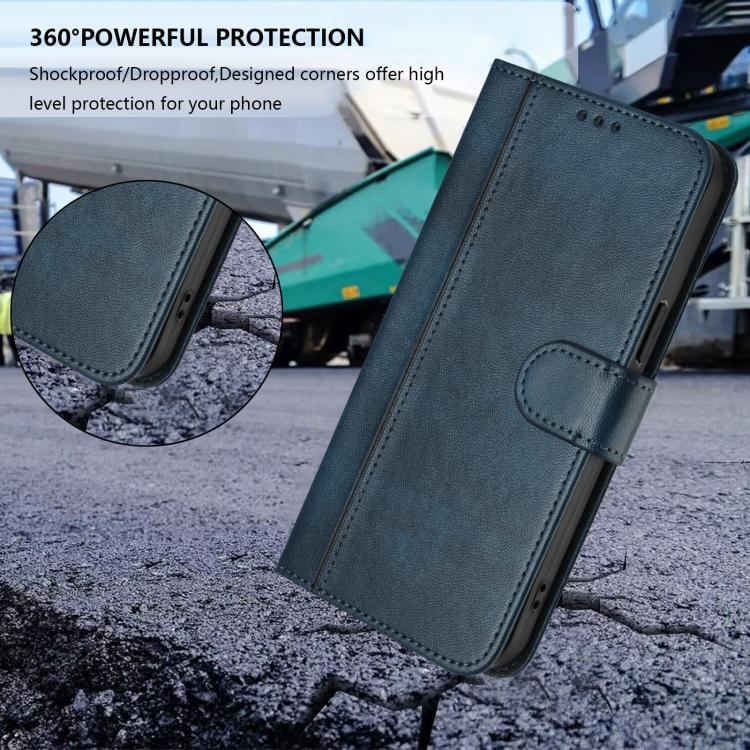 Funda de cuero retro con hebilla para Huawei Nova 14 (azul oscuro)