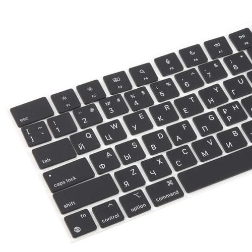 Small Input Keys Apple MacBook A2442, A2485, A2779, A2780, A2991, A2992, and A2918 (USA Version) Russian Language