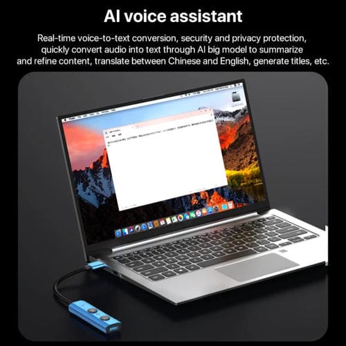 Adaptador concentrador USB 3.0 YCE V295A 5 en 1 con IA (Azul)