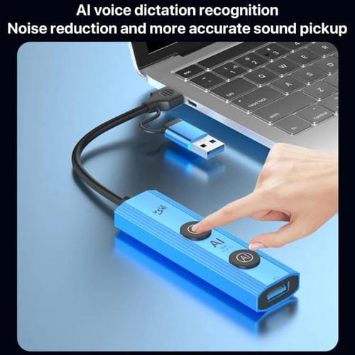 Adaptador concentrador USB 3.0 Tipo C YCE V295B 5 en 1 con IA (Azul)