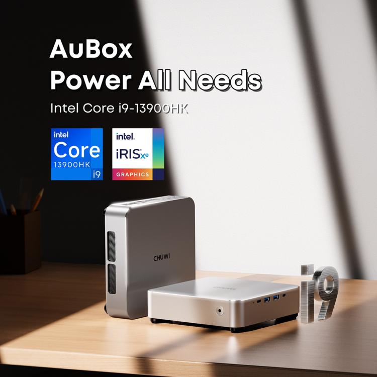 Mini PC CHUWI AUBox i9-13900HK con Windows 11, 16 GB + 512 GB, procesador Intel Core i9-13900HK (enchufe estadounidense)