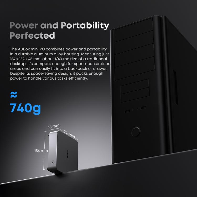 Mini PC CHUWI AUBox i9-13900HK con Windows 11, 16 GB + 512 GB, procesador Intel Core i9-13900HK (enchufe del Reino Unido)
