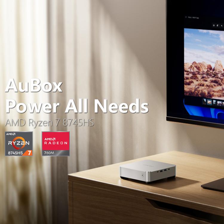 Mini PC CHUWI AUBox R7-8745 con Windows 11, 16 GB + 512 GB, procesador AMD Ryzen 7 8745HS (enchufe británico)