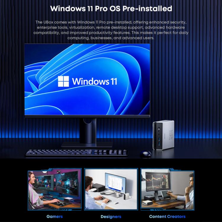 Mini PC CHUWI UBox con Windows 11, 16 GB + 512 GB, procesador AMD Ryzen 5 6600H (enchufe estadounidense)