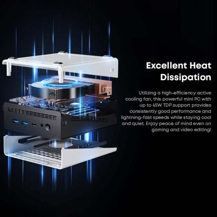 Mini PC CHUWI UBox con Windows 11, 16 GB + 512 GB, procesador AMD Ryzen 5 6600H (enchufe de la UE)