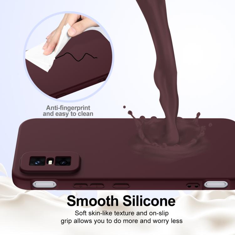 Funda de silicona Magsafe a prueba de golpes para Infinix GT 30 Pro (color ciruela)