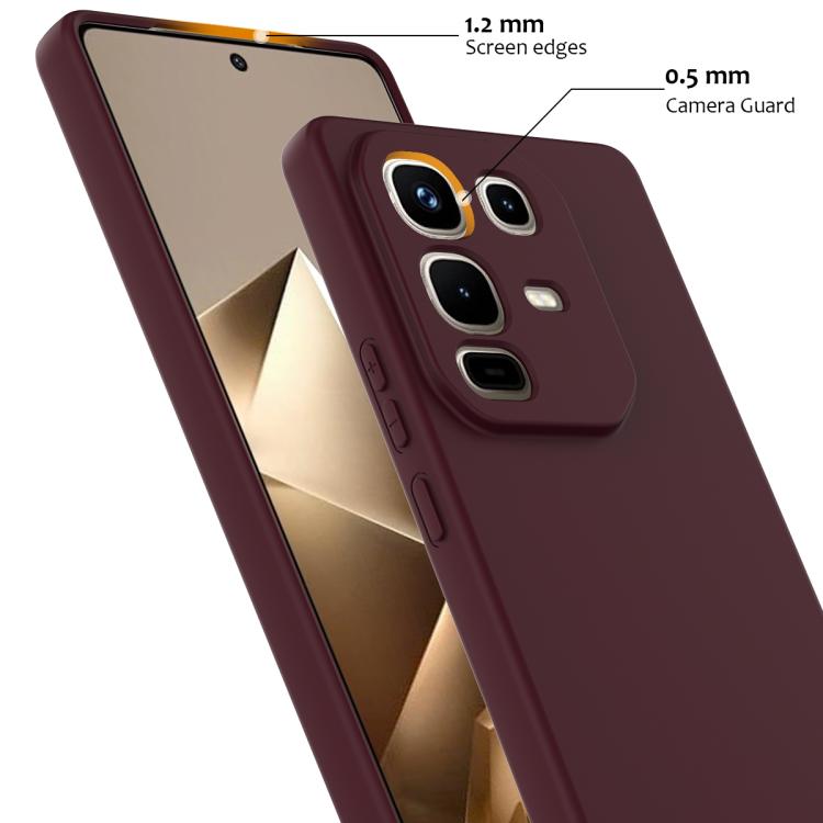 Funda de silicona Magsafe a prueba de golpes para Infinix Note 50 Pro+ (color ciruela)