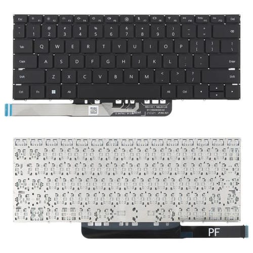 Teclado portátil Huawei Matebook D14 D15 2023 Versão EUA MDF-16 MDG-16 MDG-24 FLMH-16 FLMH-32 (Preto)