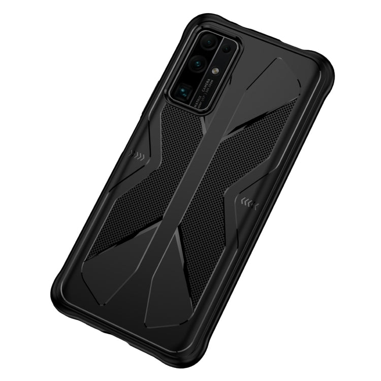 Para Huawei Honor X10 Butterfly Shadow Funda protectora de goma TPU a prueba de golpes (Negro)