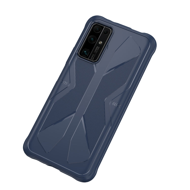 Para Huawei Honor X10 Butterfly Shadow Funda protectora de goma TPU a prueba de golpes (Azul)