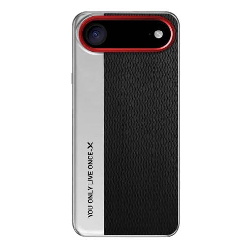 Funda de cuero para iPhone 17 Air con diseño de cámara y textura de diamante (negro)