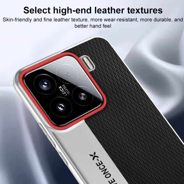 Funda de cuero con textura de diamante para Xiaomi 15S Pro (rojo)