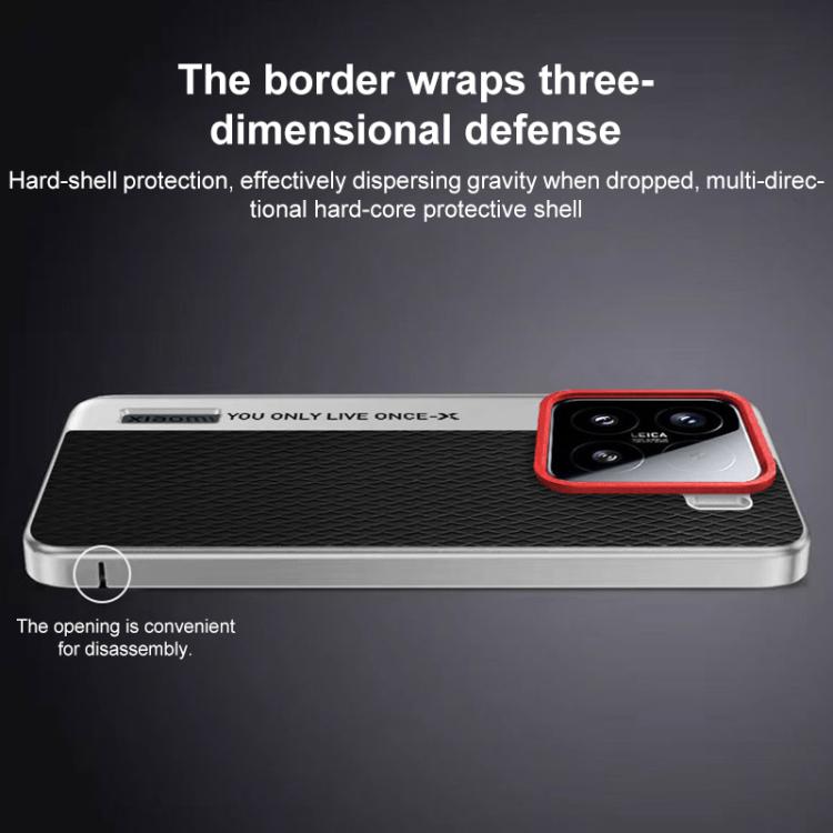 Funda de cuero con textura de diamante para Xiaomi 15S Pro (rojo)