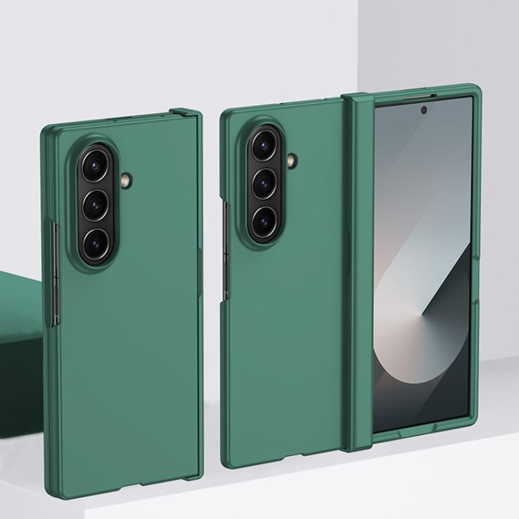 Funda de PC 3 en 1 con tacto suave para Samsung Galaxy Z Fold7 5G (verde bosque)