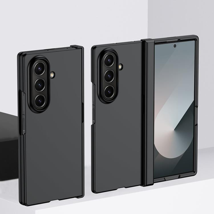Funda de PC 3 en 1 con tacto suave para Samsung Galaxy Z Fold7 5G (negra)