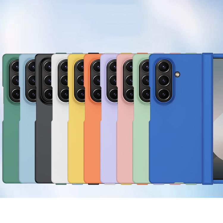 Funda de PC 3 en 1 con tacto suave para Samsung Galaxy Z Fold7 5G (amarillo limón)