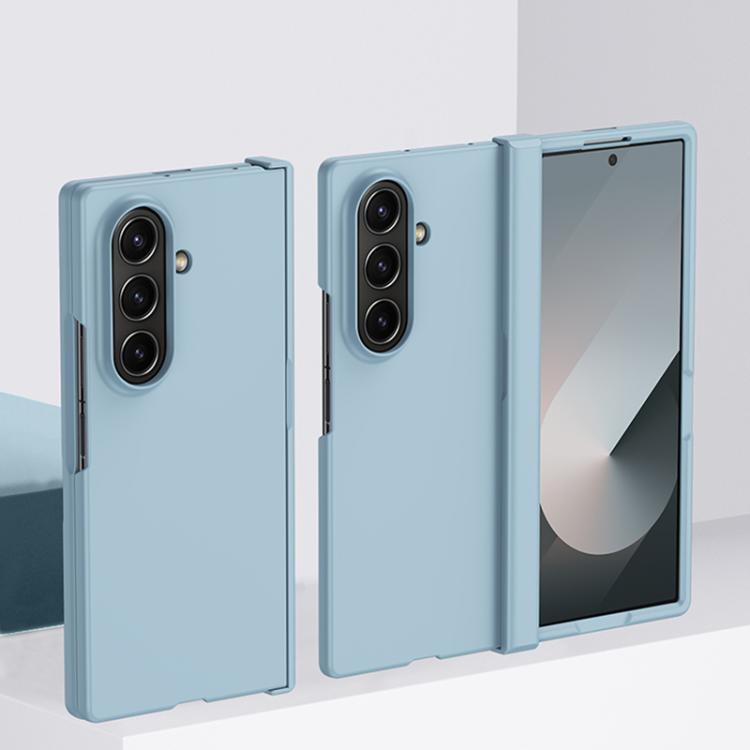 Funda de PC 3 en 1 con tacto suave para Samsung Galaxy Z Fold7 5G (azul cielo)