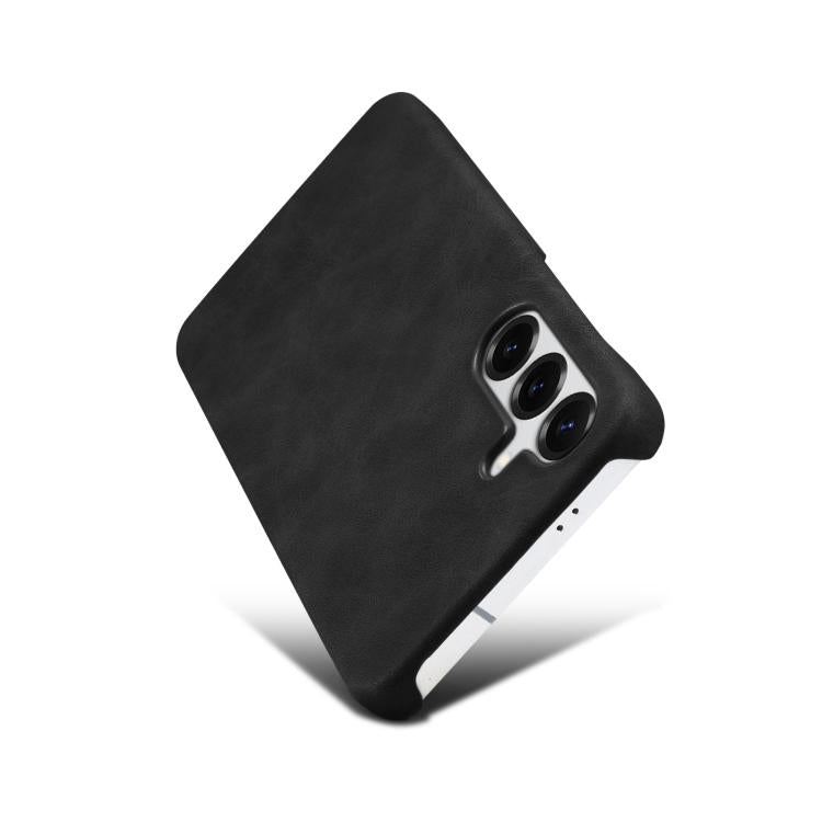 Funda MagSafe con textura retro para Samsung Galaxy S25 5G (negra)