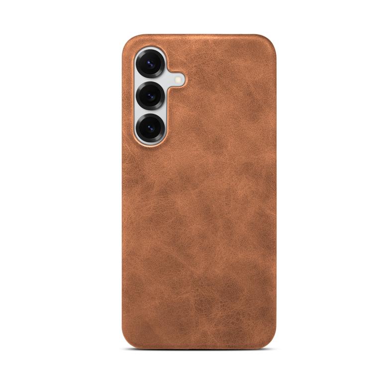 Funda MagSafe con textura retro para Samsung Galaxy S25 5G (marrón)
