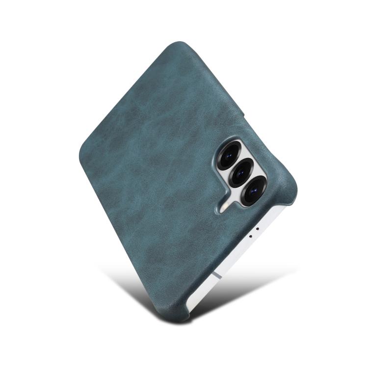 Funda MagSafe con textura retro para Samsung Galaxy S25+ 5G (azul)