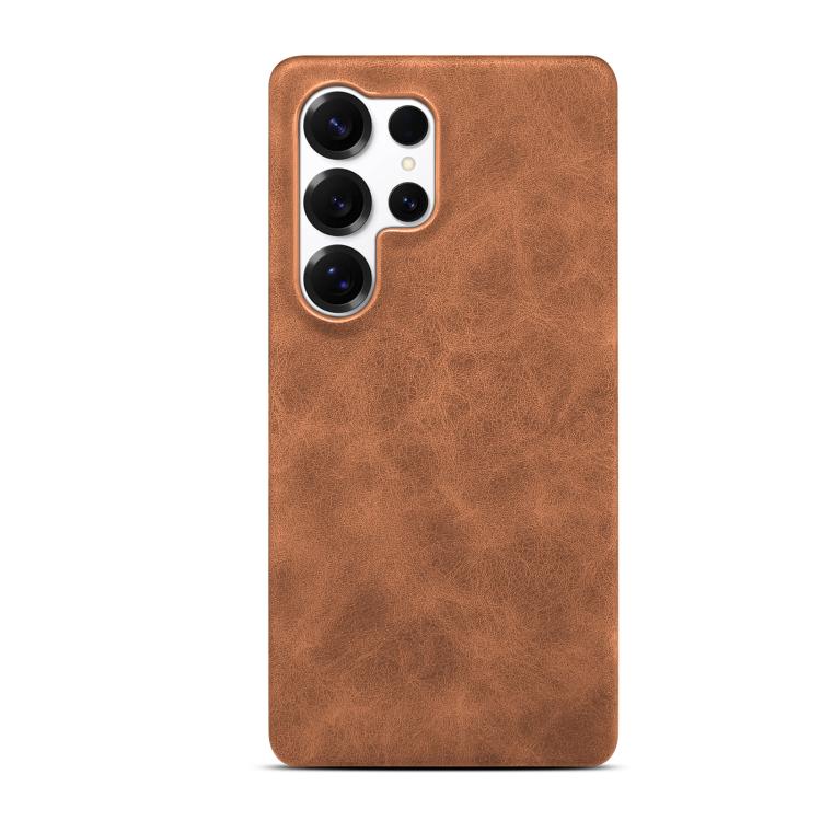 Funda MagSafe con textura retro para Samsung Galaxy S25 Ultra 5G (marrón)